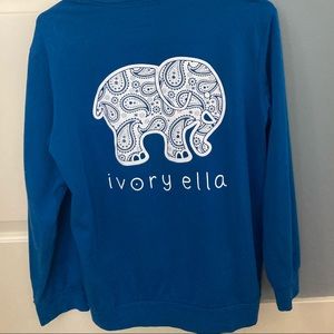 Ivory Ella, color blue, long sleeve, size medium